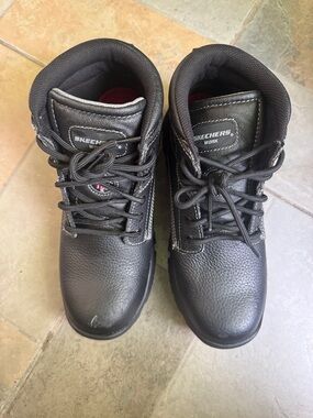 Skechers Black Men's Work Lace-Up Safety Boots